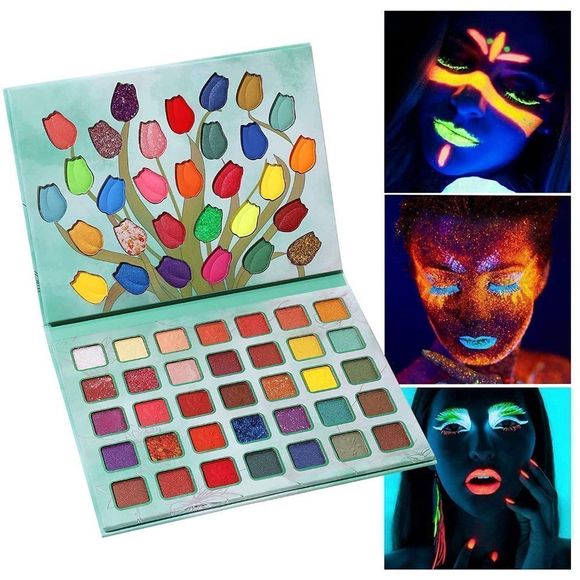 CHARMCODE 65 Colors Neon Shimmer Matte Glitter Eyeshadow Makeup Palette, - Picture 1 of 4